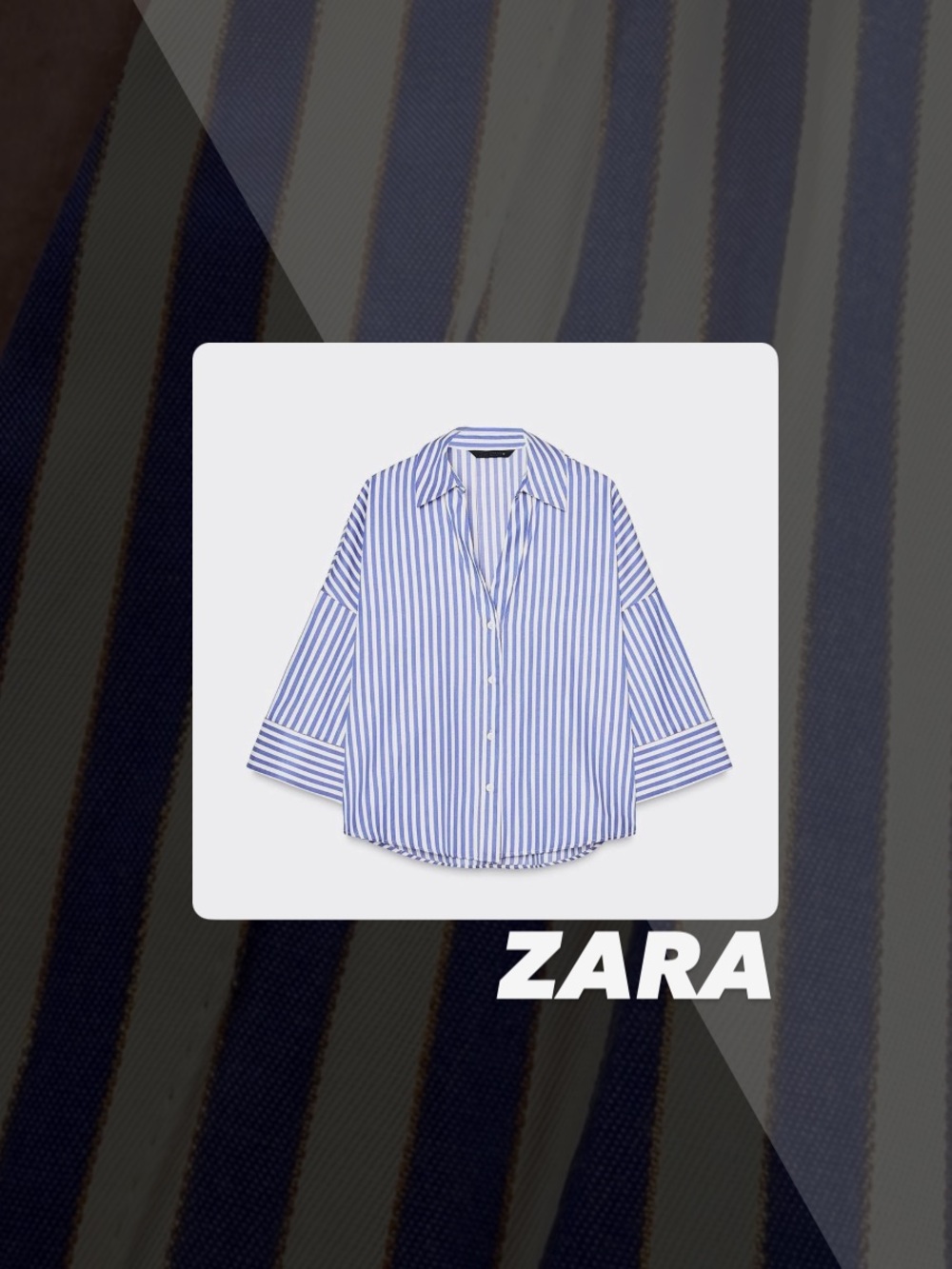 EUC Zara Wide Sleeve Metallic Thread Shirt